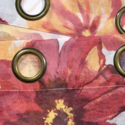 2pk 52"x84" Sheer Leah Curtain Panels Red/Orange - Lush Décor -Lush Decor Store GUEST dc8db1c7 0498 469e 8c63 ba77ce70a1b0