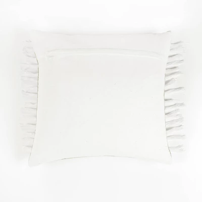 20"x20" Oversize Linear Family-Friendly Cotton Pillow Cover With Tassel - Lush Décor 6 20"x20" Oversize Linear Family-Friendly Cotton Pillow Cover With Tassel - Lush Décor - Image 4