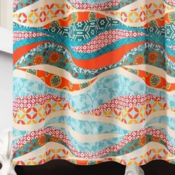 72"x72" Hailey Watercolor Wave Single Shower Curtain Turquoise - Lush Décor -Lush Decor Store GUEST de476574 2722 4659 a701 62301be60006