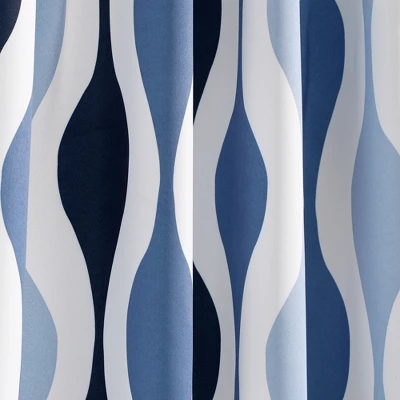 Lush Décor Mid Century Geo Light Filtering Window Curtain Panels Blue/Navy 52X84 Set 3 Lush Décor Mid Century Geo Light Filtering Window Curtain Panels Blue/Navy 52X84 Set