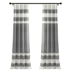 Lush Décor Cape Cod Stripe Yarn Dyed Cotton Blend Window Curtain Panels Gray 40X84 Set -Lush Decor Store GUEST e4e9cee8 5766 44f2 b4cc 8e7145113d64