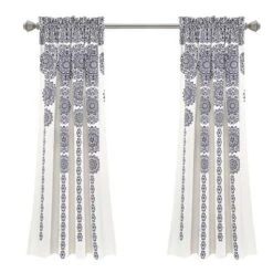 Set Of 2 Striped Medallion Light Filtering Window Curtain Panels - Lush Décor -Lush Decor Store GUEST e66b52ed fbf9 4fd2 8b38 943eda1760ac