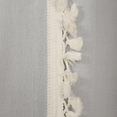 84"x40" Linen Tassel Window Curtain Panel - Lush Décor 6 84"x40" Linen Tassel Window Curtain Panel - Lush Décor - Image 4