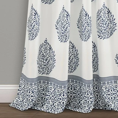 2pk Light Filtering Teardrop Leaf Window Curtain Panels - Lush Décor 4 2pk Light Filtering Teardrop Leaf Window Curtain Panels - Lush Décor - Image 2