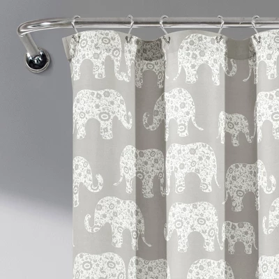 72"x72" Kids' Elephant Parade Shower Curtain - Lush Décor 3 72"x72" Kids' Elephant Parade Shower Curtain - Lush Décor