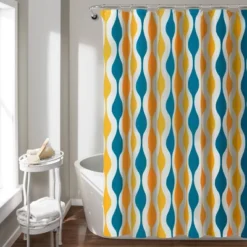 Mid-Century Geo Shower Curtain - Lush Décor -Lush Decor Store GUEST eae60297 2c85 4d39 818b 82bbf7954fc2