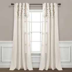 84"x52" Ruched Waterfall Linen Window Curtain Panel - Lush Décor -Lush Decor Store GUEST eb57e588 f6c0 49f2 9ef5 6c2c950108a5