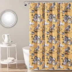 French Country Toile Single Shower Curtain - Lush Décor -Lush Decor Store GUEST ec0d539e 4427 43bb 8487 fee8e12a0d19