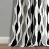 Lush Décor Mid Century Geo Light Filtering Window Curtain Panels Black/Gray 52X108 Set -Lush Decor Store GUEST ec2b898f 7bcc 4ef4 96cd 55b565a14f98