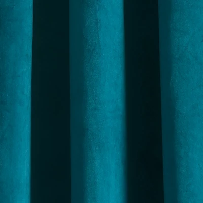 Lush Décor Prima Velvet Solid Light Filtering Grommet Window Curtain Panels Peacock 38X95 Set 3 Lush Décor Prima Velvet Solid Light Filtering Grommet Window Curtain Panels Peacock 38X95 Set