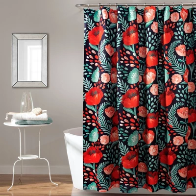 Poppy Garden Shower Curtain - Lush Décor 8 Poppy Garden Shower Curtain - Lush Décor - Image 6
