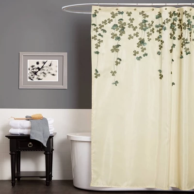 Flower Drops Shower Curtain - Lush Décor 7 Flower Drops Shower Curtain - Lush Décor - Image 5