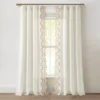 Lush Décor Scalloped Edge Lace Border Window Panel Off White/Neutral Single 52x84