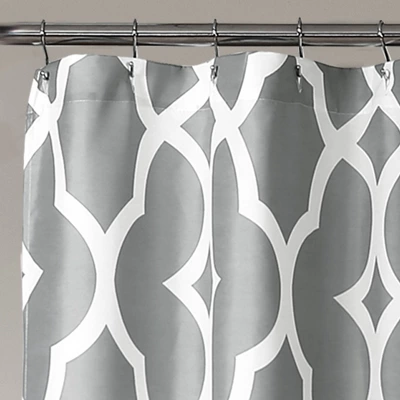 Connor Geo Shower Curtain Gray - Lush Décor 3 Connor Geo Shower Curtain Gray - Lush Décor