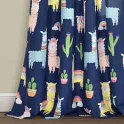 52"x84" Make A Wish Southwest Llama Cactus Window Curtain Panels Set - Lush Décor -Lush Decor Store GUEST f29e67f3 a97e 459f 906a 04bb19b32070