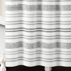 72"x72" Modern Tufted Striped Woven Yarn Dyed Eco Friendly Recycled Cotton Shower Curtain Gray - Lush Décor 7 72"x72" Modern Tufted Striped Woven Yarn Dyed Eco Friendly Recycled Cotton Shower Curtain Gray - Lush Décor -Lush Decor Store GUEST f39c189a 2781 4fab b114 79b2de898649