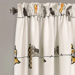 Set Of 2 Rowley Birds Light Filtering Window Curtain Panels - Lush Décor