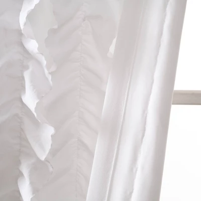 Set Of 2 Sophia Ruffle Window Curtain Panels White - Lush Décor 6 Set Of 2 Sophia Ruffle Window Curtain Panels White - Lush Décor - Image 4
