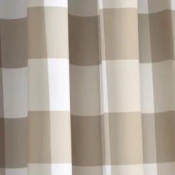 Lush Décor Kelly Checker Light Filtering Window Curtain Panels Neutral 52X84 Set -Lush Decor Store GUEST f65995e6 a21a 4f01 b223 2365071efeaa