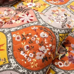 Lush Décor 3pc Bohemian Flower Reversible Oversized Cotton Quilt Set Orange/Lilac -Lush Decor Store GUEST f6b25013 c9ae 4bfd 9e7c e2d5b04254b0