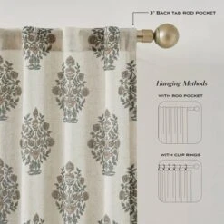 37"x84" Lush Decor Sofia Flower Block Bouquet Linen Textured Window Curtain Panels Clay/Teal Pair -Lush Decor Store GUEST f6fd6a34 278a 4c5d 96a0 c7b9adc94474