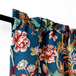 18"x52" Dolores Light Filtering Valance Navy Blue - Lush Décor: Floral Botanical Window Valance, Rod Pocket -Lush Decor Store GUEST f855bb9c 4095 4107 9f16 af7edae4cc15