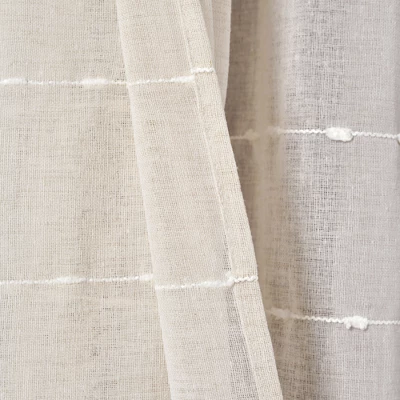 Set Of 2 Farmhouse Texture Grommet Sheer Window Curtain Panels - Lush Décor 7 Set Of 2 Farmhouse Texture Grommet Sheer Window Curtain Panels - Lush Décor - Image 5