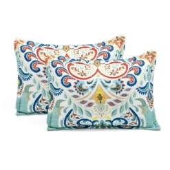 Lush Décor 3pc Boho Chic Reversible Oversized Cotton Quilt Set Seafoam/Red -Lush Decor Store GUEST fa65bc16 4ee9 43ec ad5f 7c6c6fd632e3