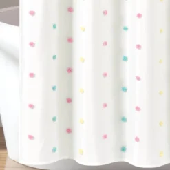 72"x72" Kids' Rainbow Tufted Dot Single Shower Curtain - Lush Décor -Lush Decor Store GUEST fa6bd845 946f 4215 b628 7d8d2d0bafff