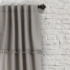Set Of 2 Ivy Tassel Light Filtering Window Curtain Panels - Lush Décor