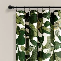 2pk 52"x63" Light Filtering Tropical Paradise Curtain Panels Green - Lush Décor