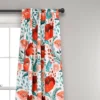 Set Of 2 Poppy Garden Light Filtering Window Curtain Panels - Lush Décor
